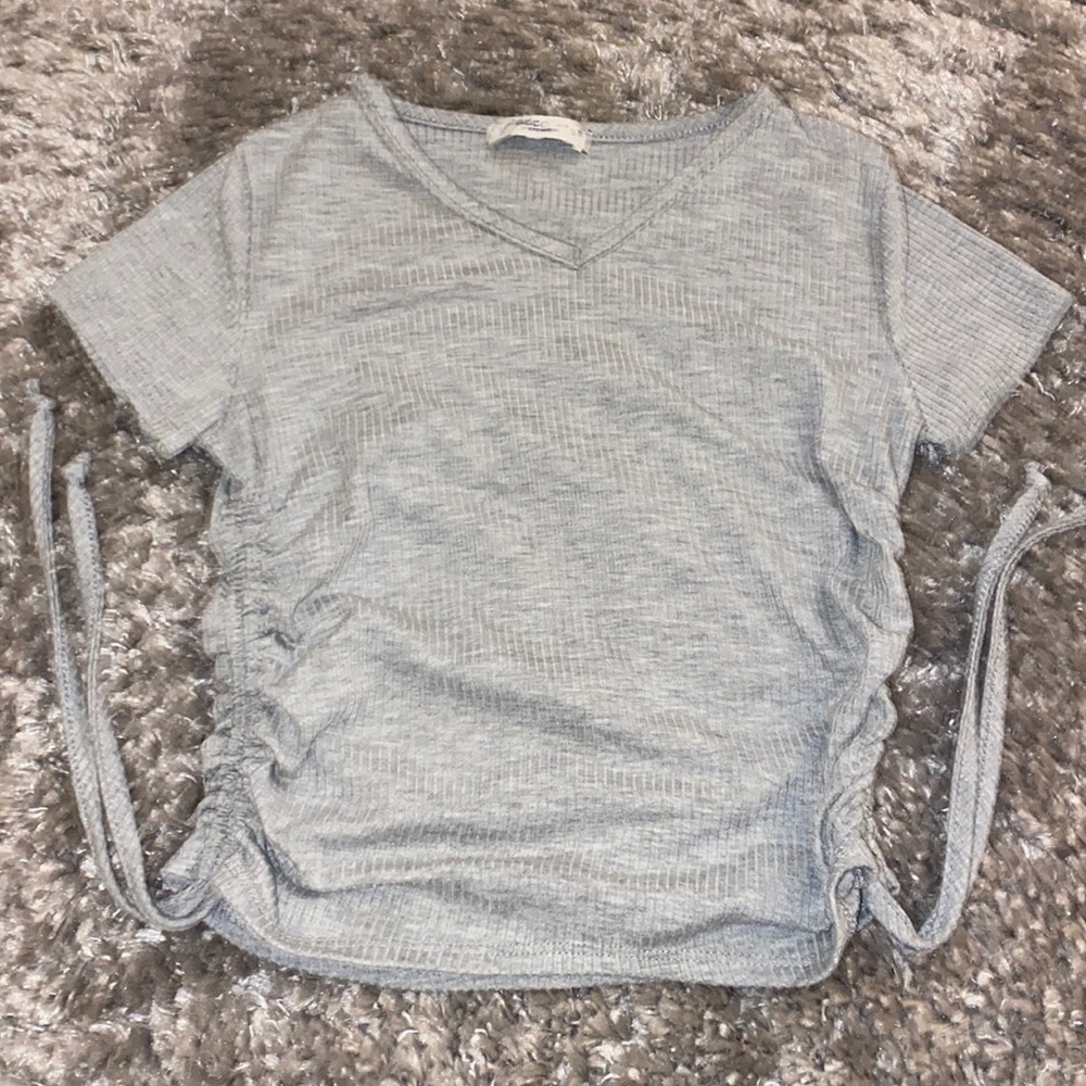 PINC PREMIUM GRAY SCRUNCHED UP SHIRT SIZE SMALL